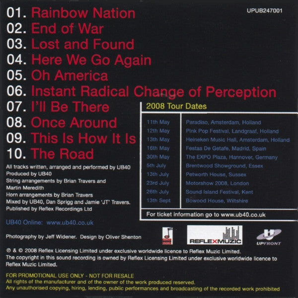 UB40 : TwentyFourSeven (CD, Album, Promo)