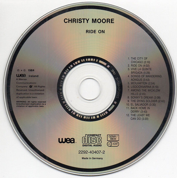 Christy Moore : Ride On (CD, Album, RE)