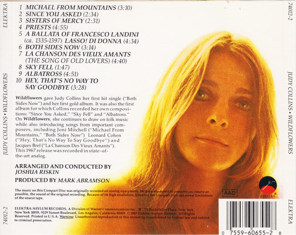 Judy Collins : Wildflowers (CD, Album, RE)