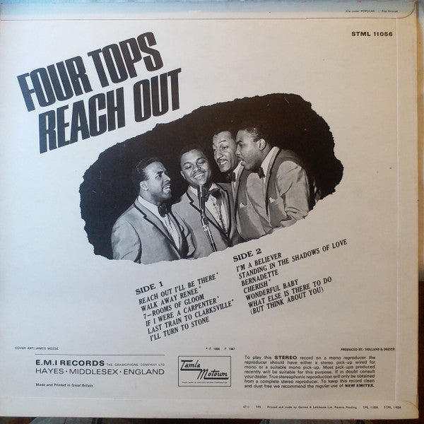 Four Tops : Four Tops Reach Out (LP, Album)