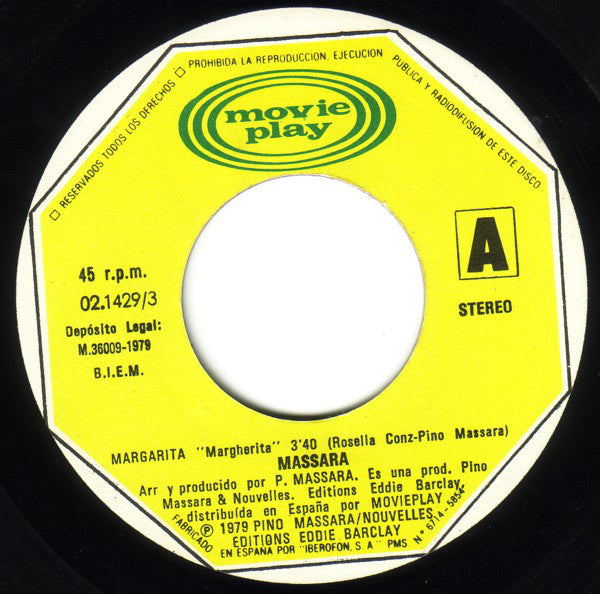 Pino Massara : Margarita (7", Single, Ver)