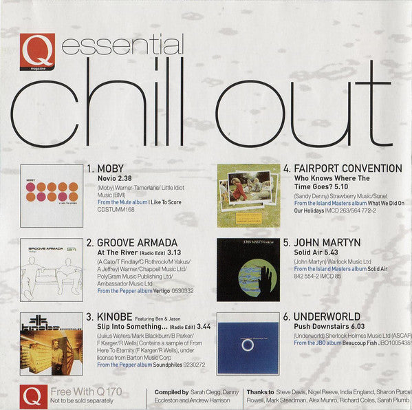 Various : Essential Chill Out (CD, Comp, P/Mixed)