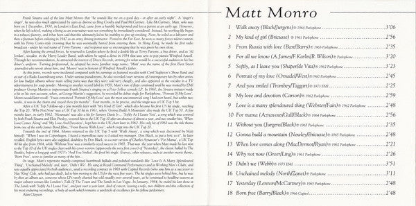 Matt Monro : Born Free - His Greatest Hits (CD, Comp)