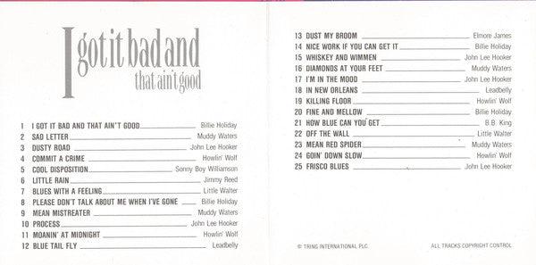 Various : I Got It Bad And That Ain't Good - 25 Blues And Soul Hits (CD, Comp)