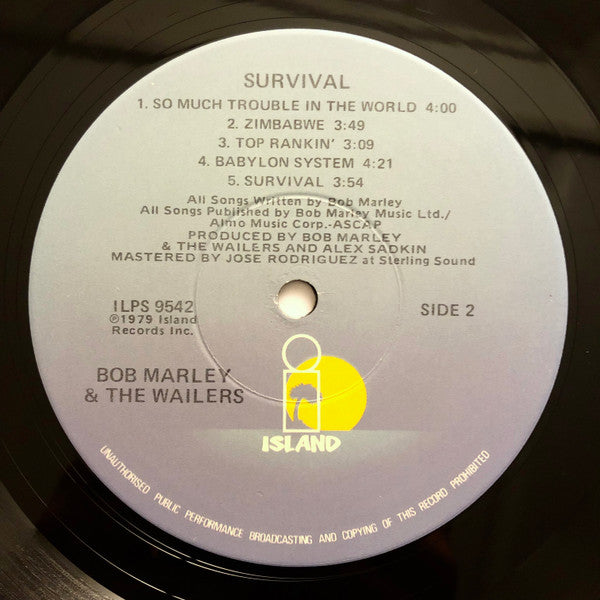 Bob Marley & The Wailers : Survival (LP, Album, Jac)