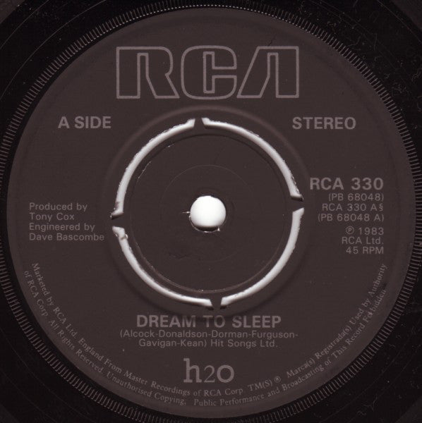 H2O (8) : I Dream To Sleep (7", Single)