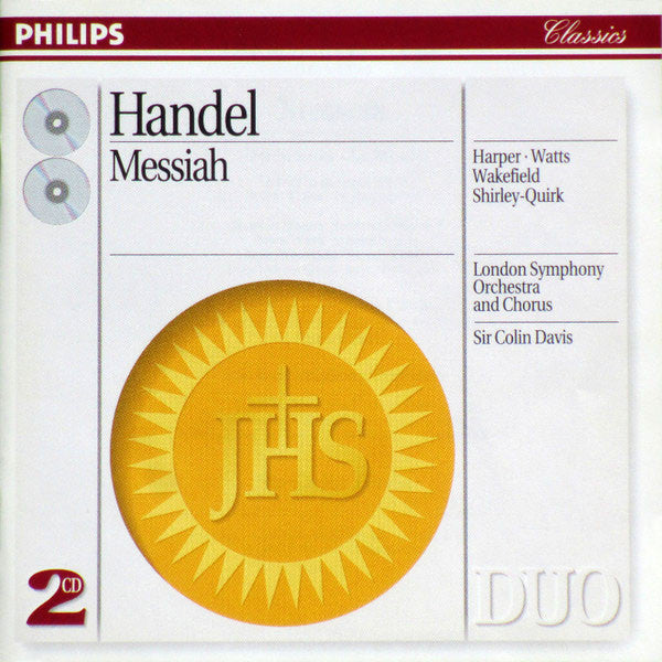 Georg Friedrich Händel - Heather Harper, Helen Watts . John Wakefield, John Shirley-Quirk, London Symphony Orchestra & London Symphony Chorus • Sir Colin Davis : Messiah (2xCD, RE, RM)