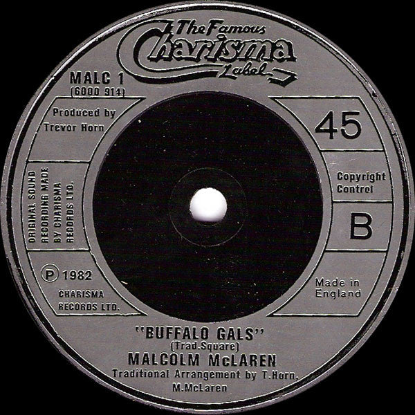 Malcolm McLaren And World's Famous Supreme Team : Buffalo Gals (7", Single, Sil)