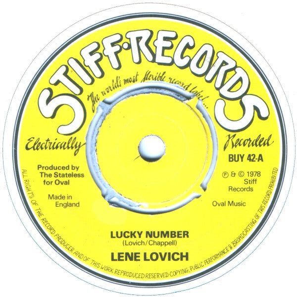 Lene Lovich : Lucky Number (7", Single)