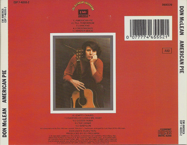 Don McLean : American Pie (CD, Album, RE, RP)