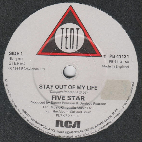 Five Star : Stay Out Of My Life (7", Single)