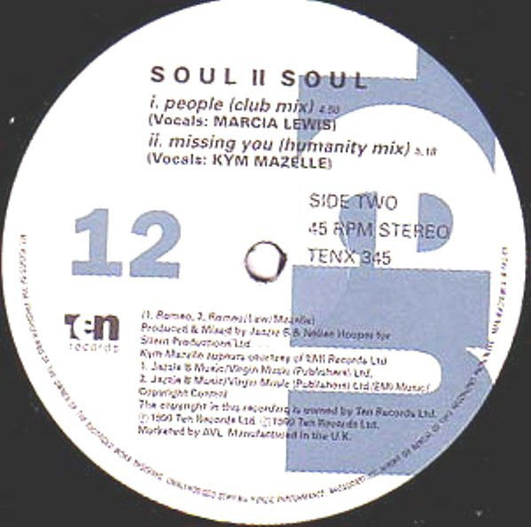 Soul II Soul : Missing You (12")