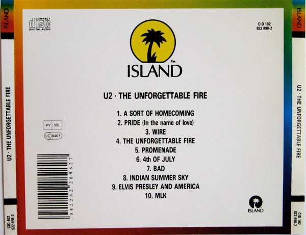 U2 : The Unforgettable Fire (CD, Album)