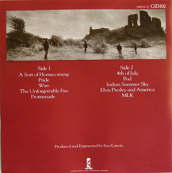 U2 : The Unforgettable Fire (CD, Album)
