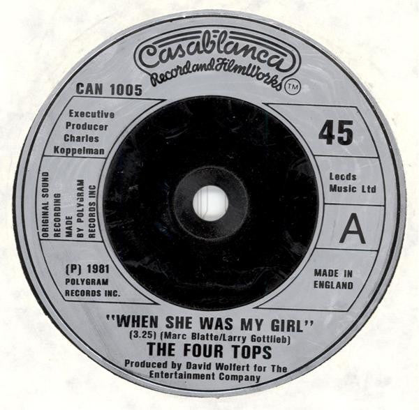 Four Tops : When She Was My Girl (7", Single)