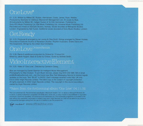 Blue (5) : One Love (CD, Maxi, Enh)