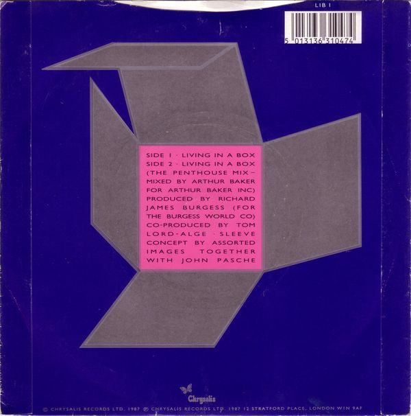 Living In A Box : Living In A Box (7", Single, Sil)