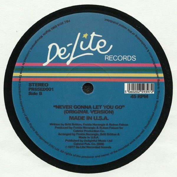 Made In USA : Never Gonna Let You Go (12")