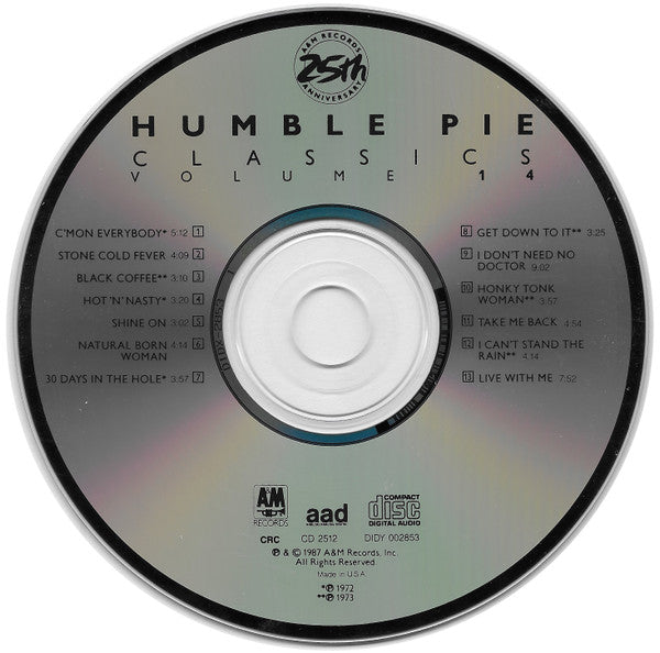 Humble Pie : Classics Volume 14 (CD, Comp, Club, RE, CRC)