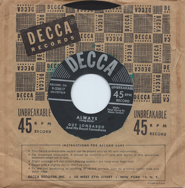 Guy Lombardo And His Royal Canadians : Easter Parade / Always (7", Single, RE)
