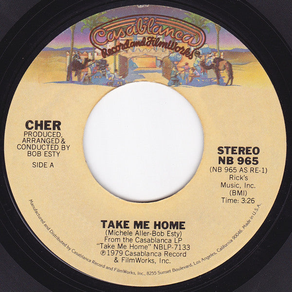 Cher : Take Me Home (7", Single, Ter)