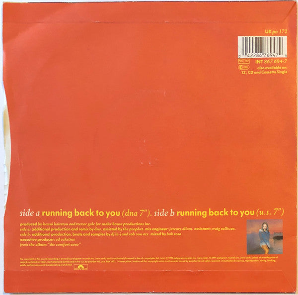 Vanessa Williams : Running Back To You (7", Single)