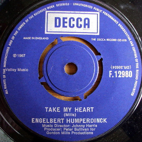 Engelbert Humperdinck : Winter World Of Love (7", Single)