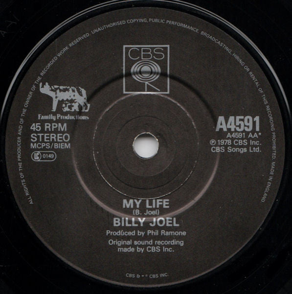 Billy Joel : Just The Way You Are (7", RE)