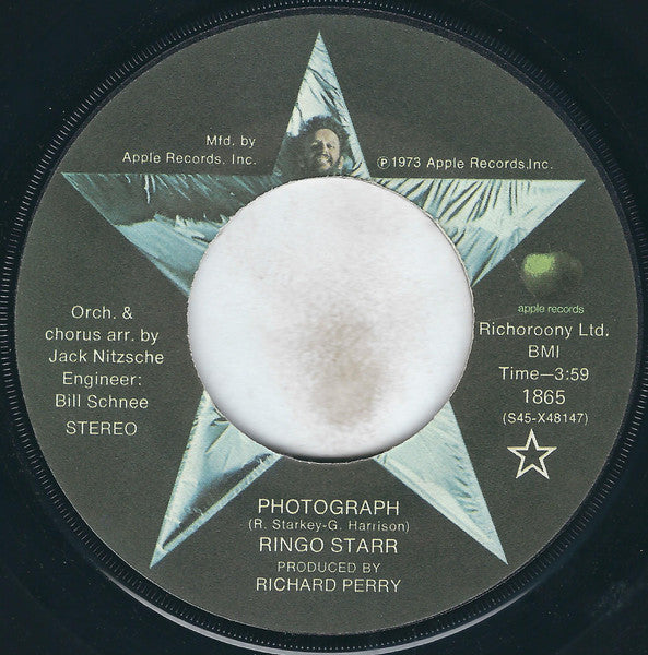 Ringo Starr : Photograph (7", Single, Jac)