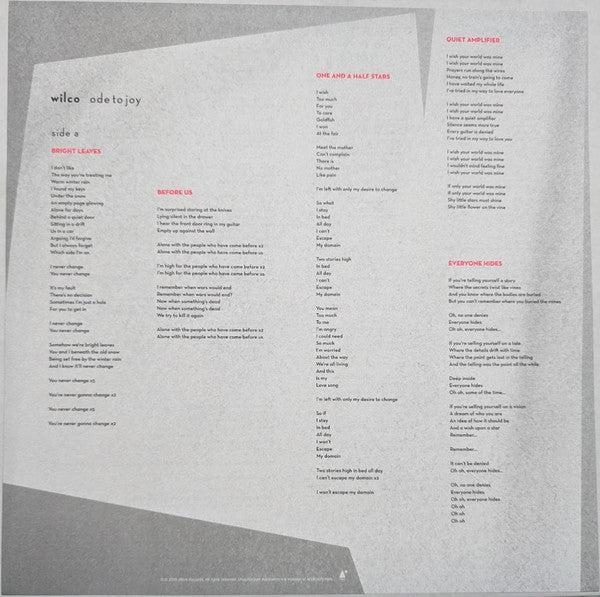 Wilco : Ode To Joy (LP, Album)