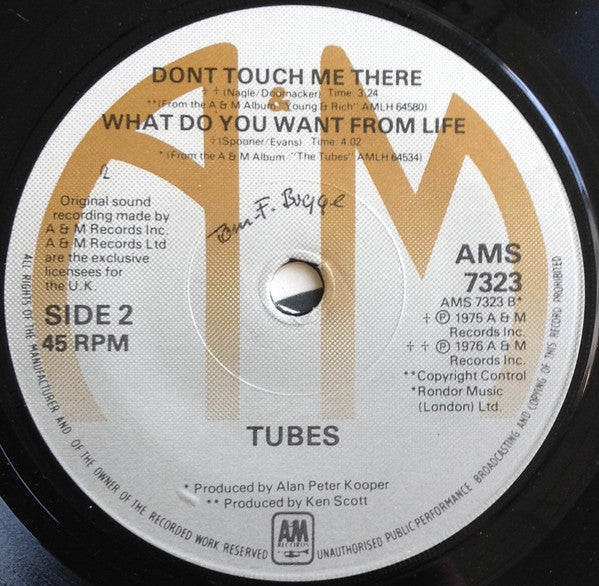 The Tubes : White Punks On Dope (7", Single)