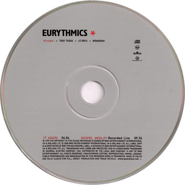 Eurythmics : 17 Again (CD, Single, CD1)