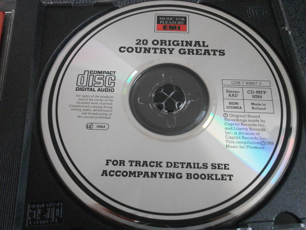 Various : 20 Original Country Greats (CD, Comp)