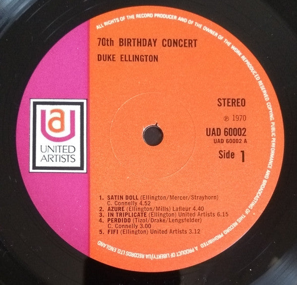 Duke Ellington : Duke Ellington's 70th Birthday Concert (2xLP, Album, All)
