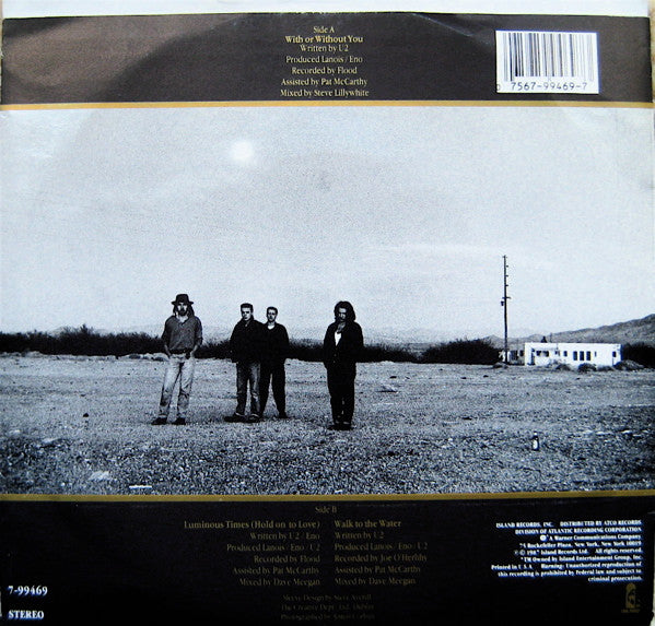 U2 : With Or Without You (7", Single, SP-)