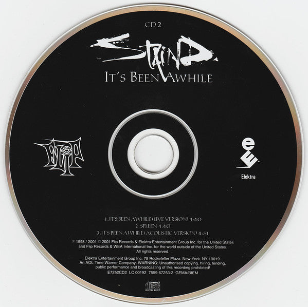 Staind : It's Been Awhile (CD, Single, CD2)