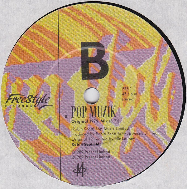 M (2) : Pop Muzik (1989 Re-Mix) (7", Single)