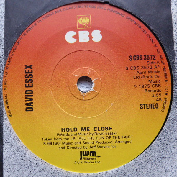 David Essex : Hold Me Close (7", Single, Sol)
