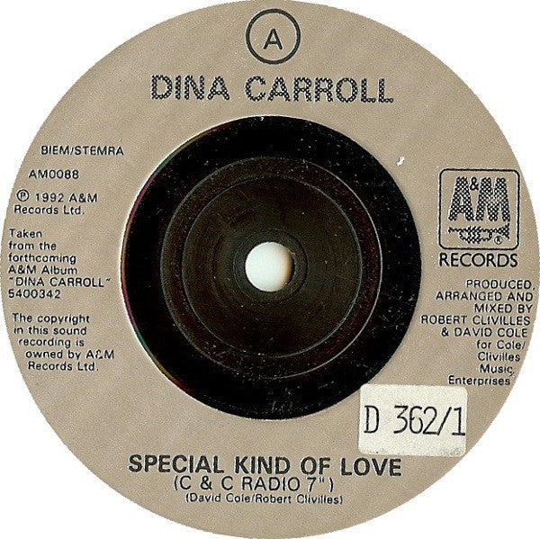 Dina Carroll : Special Kind Of Love (7", Single)