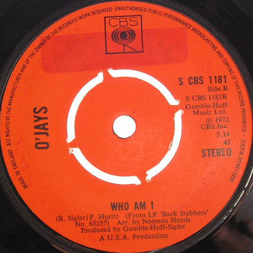 The O'Jays : Love Train (7", Single,  4 )