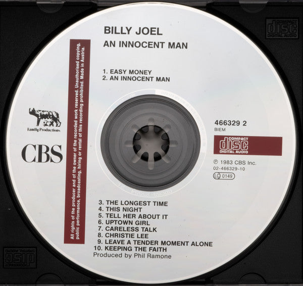 Billy Joel : An Innocent Man (CD, Album, RE)
