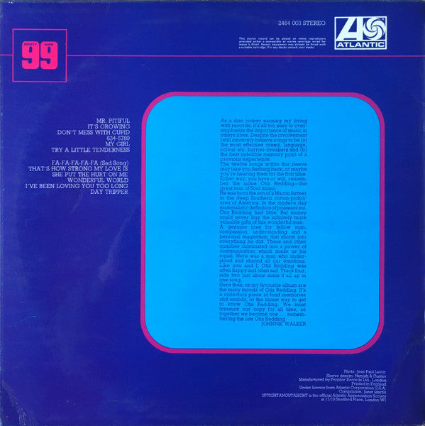 Otis Redding : Remembering (LP, Album, Comp)