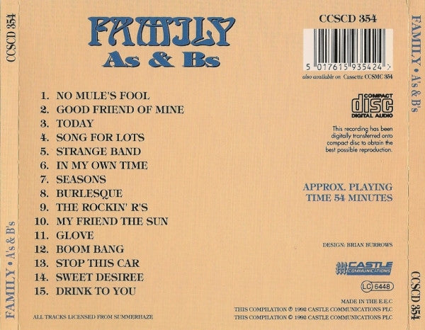 Family (6) : As & Bs (CD, Comp)