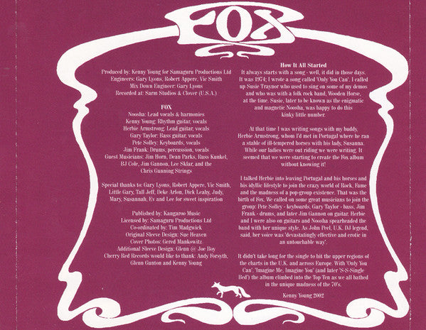 Fox (3) : Fox (CD, Album, RE)