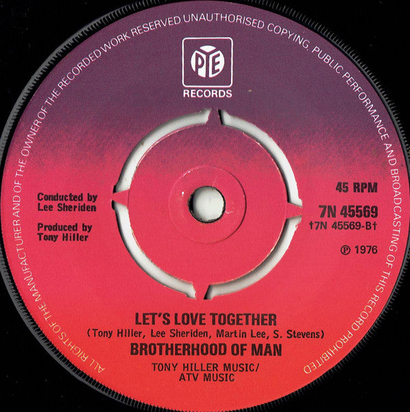 Brotherhood Of Man : Save Your Kisses For Me (7", Single, Pus)