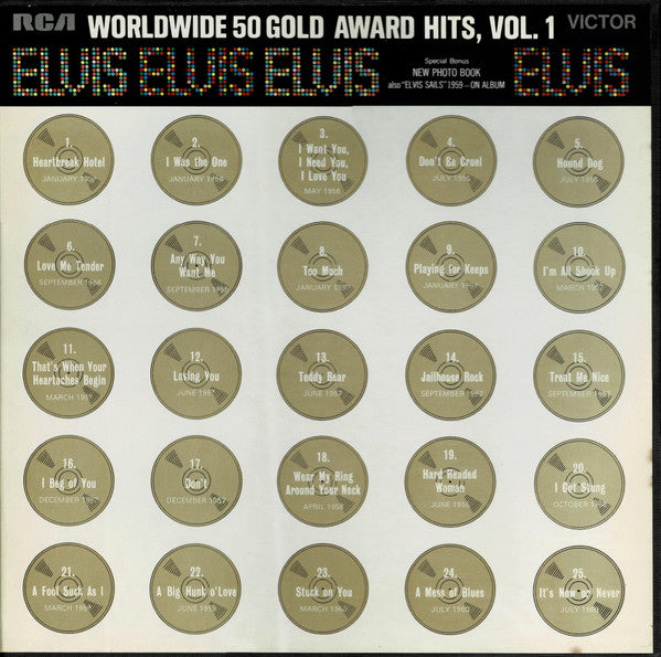 Elvis Presley : Worldwide 50 Gold Award Hits, Vol. 1 (4xLP, Comp, Mono, RE + Box)