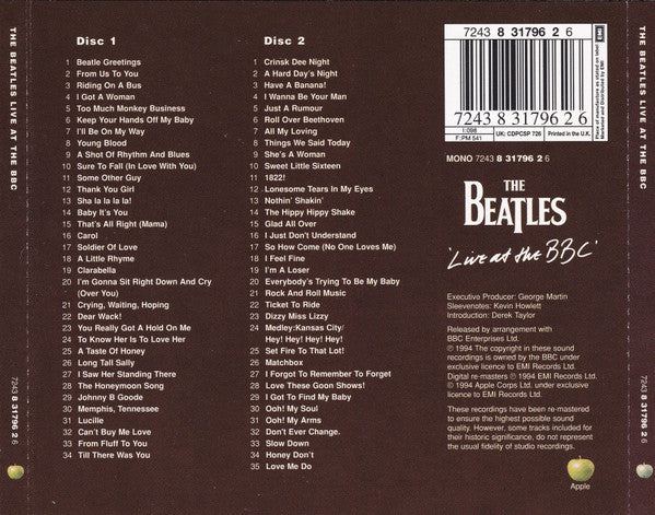 The Beatles : Live At The BBC (2xCD, Comp, Mono, RM)