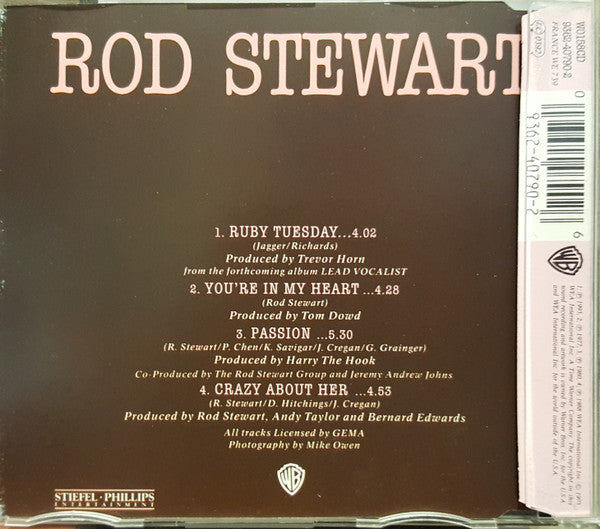 Rod Stewart : Ruby Tuesday (CD, Single, Dam)