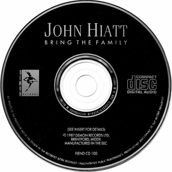 John Hiatt : Bring The Family (CD, Album)