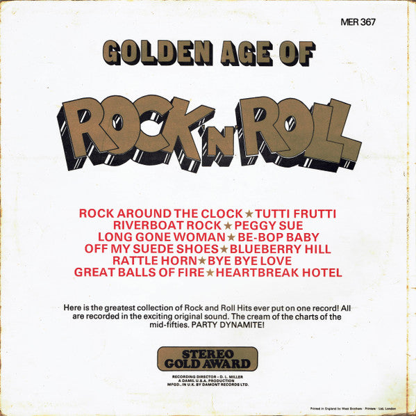 The Ripoffs : Golden Age Of Rock 'N' Roll (LP, Yel)